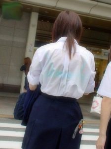 【JK】梅雨も猛暑も,JKのブラ透けがあれば生きていける